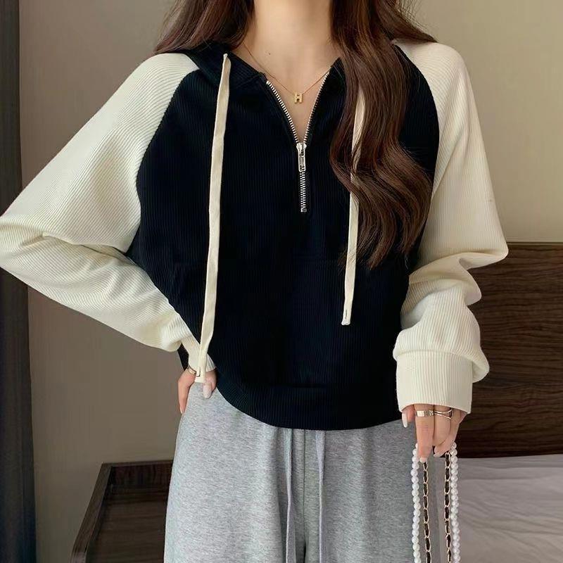 Retro sweatshirt with zipper