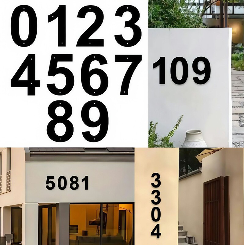 6inch Cross-Border Metal Alphabet Numbers in Black, Gold, and Silver for Villas, Courtyards, Guesthouses, Schools, Communities, and Hotel Doors