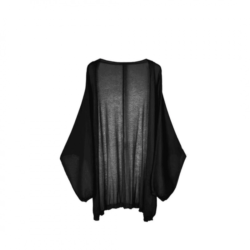 Тонкий летний вязаный кардиган, длинные рукава, плюс-сайз, солнцезащита