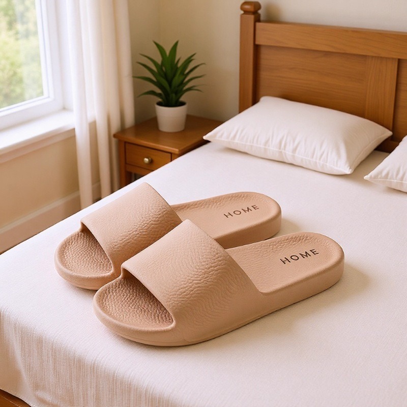 Simple One-Word Slippers Women New Indoor Home Non-Slip Bathroom Shower Sandals Top Quality For Men Summer_voghion.com