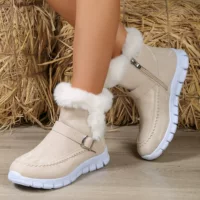 Ботинки‑челси (Martens) с меховой подкладкой, тёплые низкие, корейский стиль, 36–44