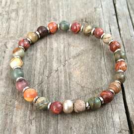 邦捷 跨境热卖民族风彩色串珠手链手镯 时尚女士复古手串手链礼物