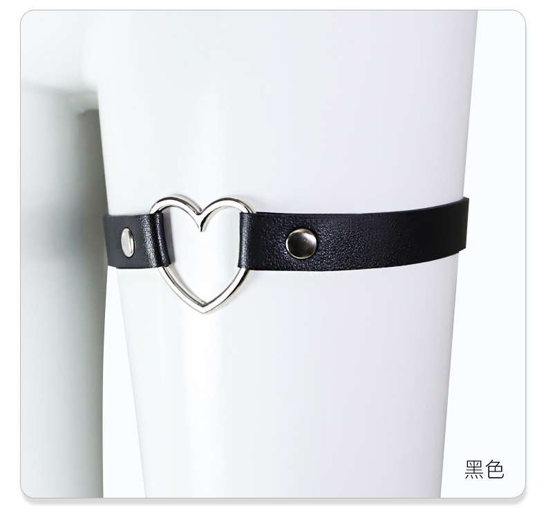 SM Couple Flirting Leg Ring with Metal Buckle, PU Leather Wearable Bondage Accessory — detail image 16