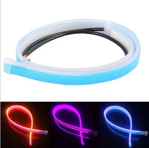 New Car Starting Scan Ultra-thin Light Guide Strip LED Flowing Turn Signal Tear Eye Light Universal Scan Daytime Running Light