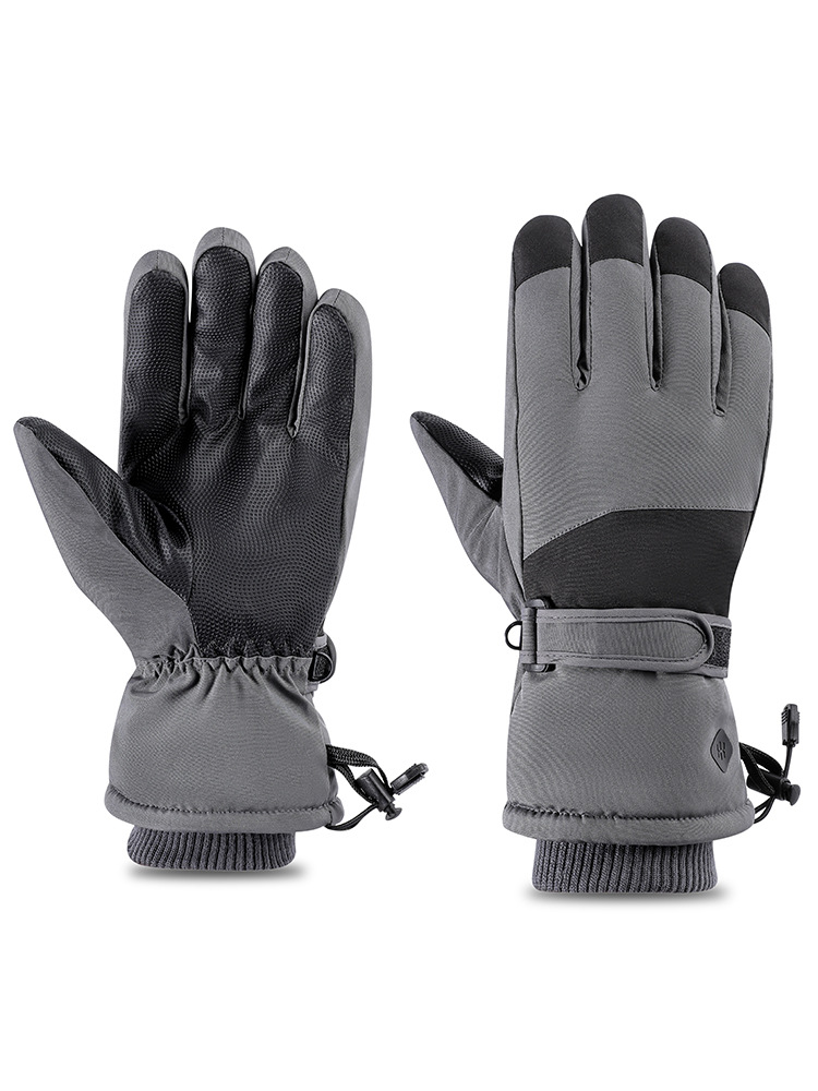 Guantes cálidos para parejas de ciclismo de invierno, guantes de esquí cómodos antideslizantes a prueba de viento y anti-derramamiento con camelón interior para hombres y mujeres