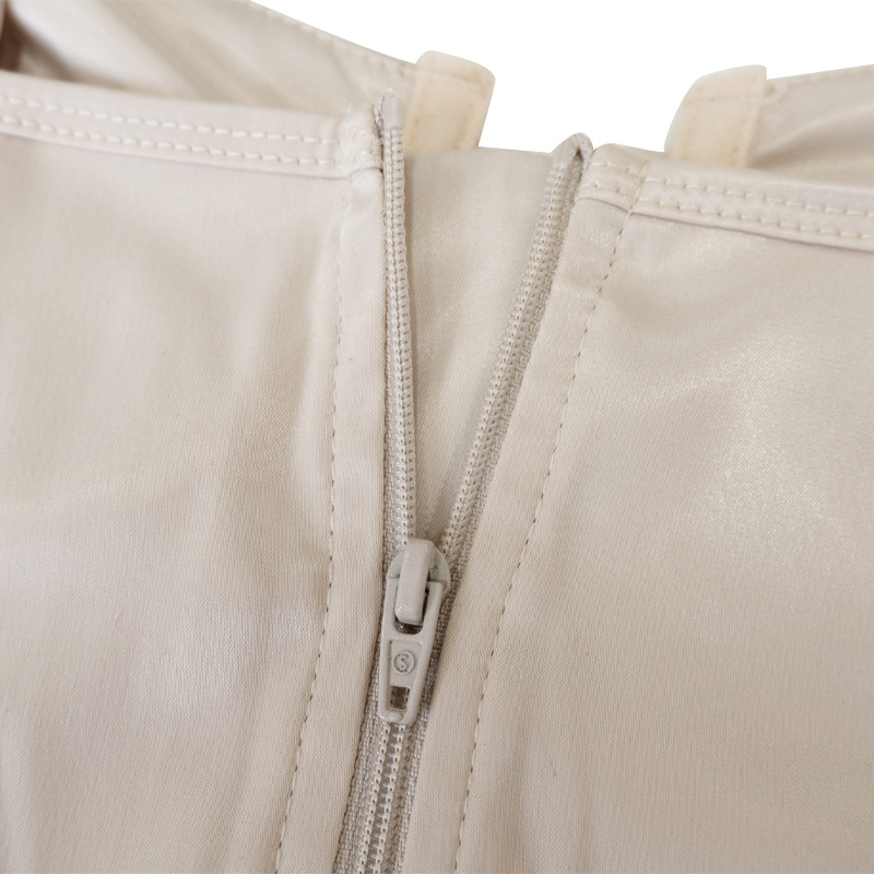 Europa y los Estados Unidos comercio exterior transfronterizo hueso de pescado sexy tela de tela de tela de diseño de línea de color contrapeso cinturón de lujo chaqueta de mujer