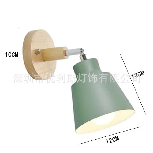 Lámpara de pared nórdica dormitorio lámpara de noche moderna minimalista comedor pasillo escaleras corredor estudio sala de estar macaron lámpara de pared