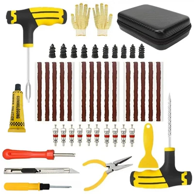 Repair kit: Cars, Motorcycles, Electric Vehicles - 46pc-tire-repair-tool-kit