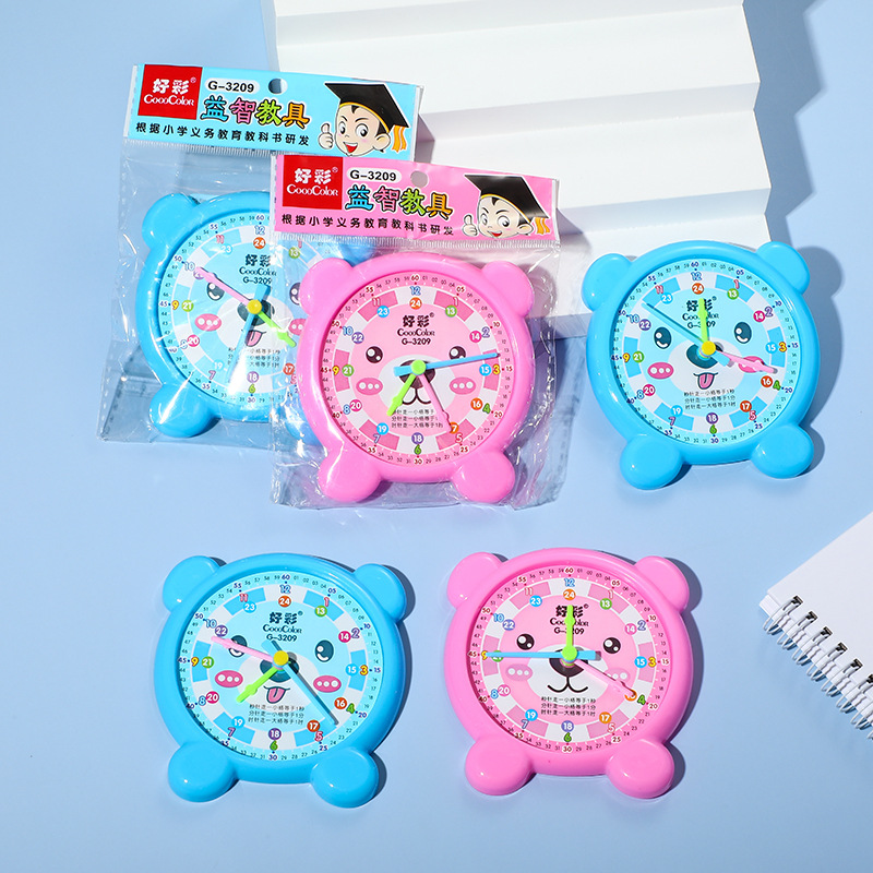Clock Model Mathematical Clock Learning Tool for Students in Grades 1-3 Kindergarten Cartoon Clock Model
