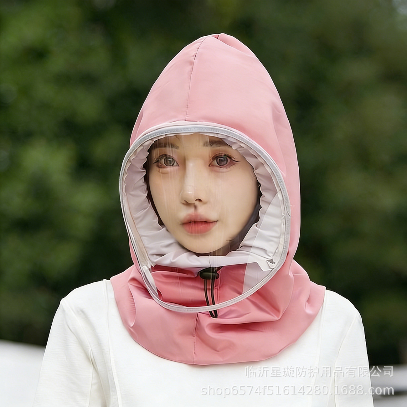 厨房帽子防油烟面罩女款做饭炒菜防油溅防护帽农用打药防尘防飞沫