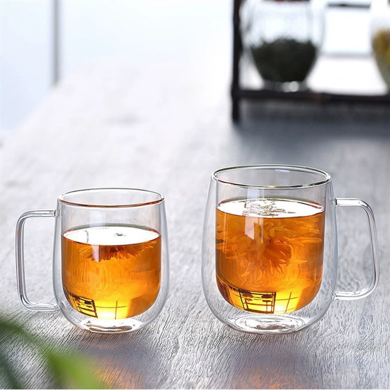 Именная и поставка высок borosilicate двойной слой большой живот стеклянная чашка двойной слой простой стеклянный чашка кружка креативная кофейная чашка