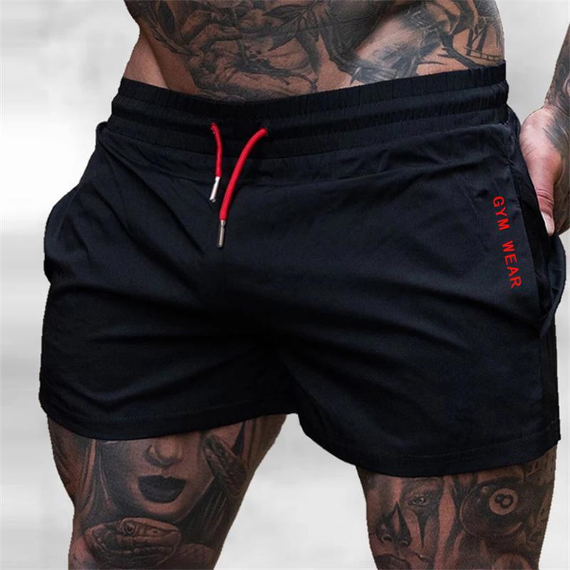 Summer Sports Quick-Drying Breathable Elastic Thin Men's Marathon Running Fitness Squat Three-Point Shorts Eurasian Double Size