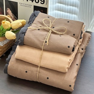 Cross-border Wholesale French Wrinkled Yarn Lace Cotton Double-layer Yarn Four-piece Set Class A Princess Style Four-piece Set