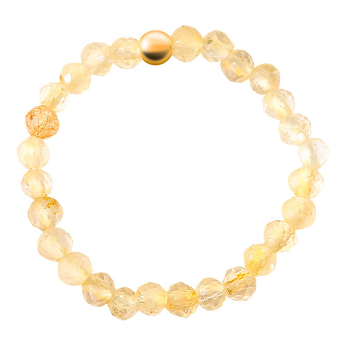 Get rich overnight, extremely fine 2mm citrine ring, women's transfer beads, ultra-fine autumn design, niche ins ring