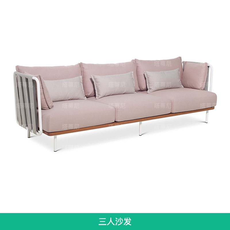 Sofá para exteriores, conjunto de ocio para patio y balcón, muebles de ratán creativos para jardín, villa o terraza, resistentes al sol y a la lluvia.
