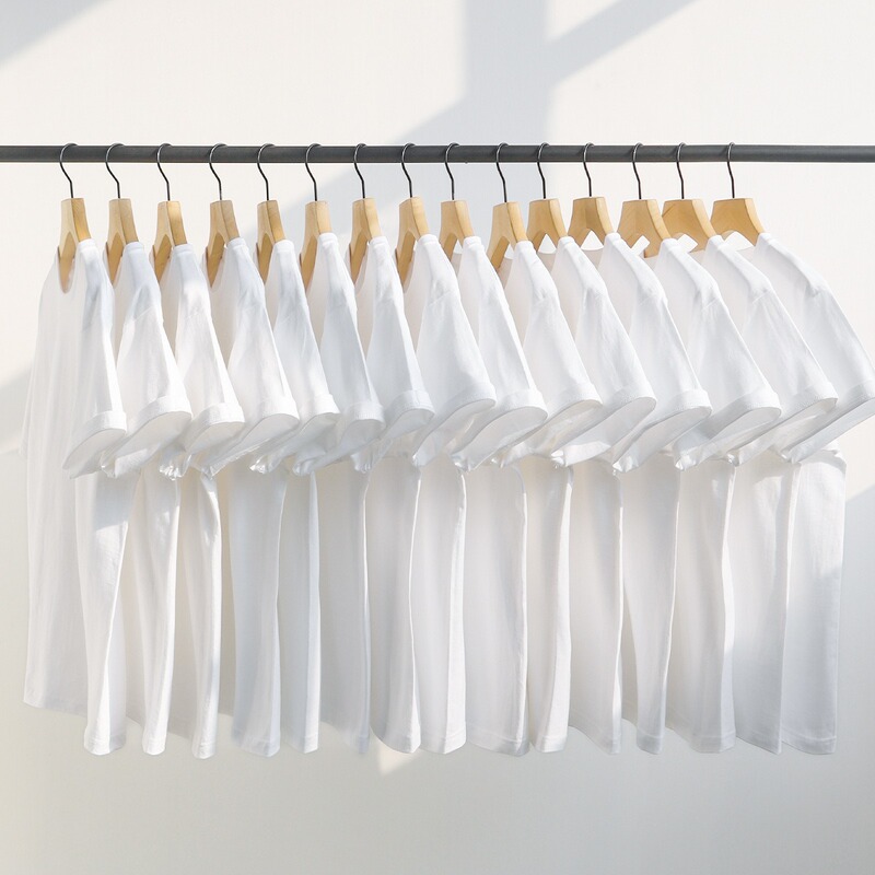 Japanese-Style Heavyweight Pure Cotton Short-Sleeve T-Shirt for Women, White Unisex Undershirt, Pure White T-Shirt Top with 3D Stereo Printing Japanese-Style Heavyweight Pure Cotton Short-Sleeve T-Shirt for Women, White Unisex Undershirt, Pure White T-Shirt Top with 3D Stereo Printing