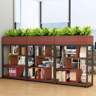 Custom Minimalist Bookshelf Floor-Standing Metal Art Entryway Flower Trough Grid Low Partition Storage Rack Office Screen Display Cross-Border