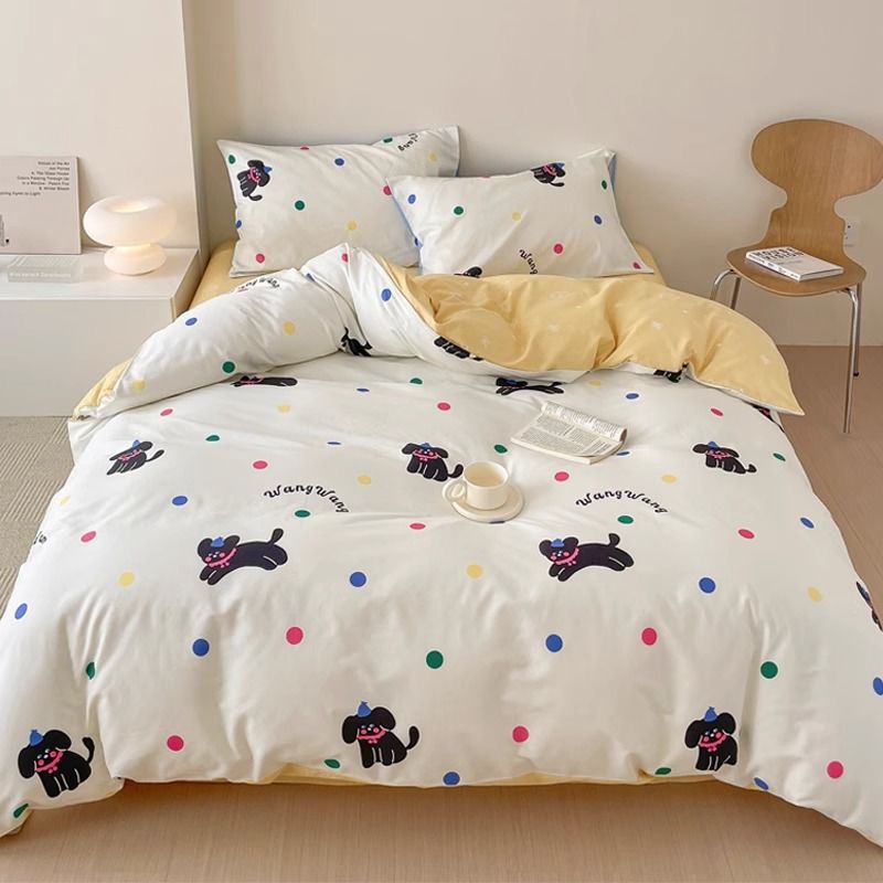 100% algodón colcha cubierta de colcha una sola pieza 150x200x230 algodón cuatro estaciones colcha universal cama de cuatro piezas set4