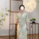 Summer Cotton Silk Women's New Chinese Style Improved Three-Quarter Sleeve Cheongsam Dress Pear-Shaped Loose Large Size Breathable Cool Dress