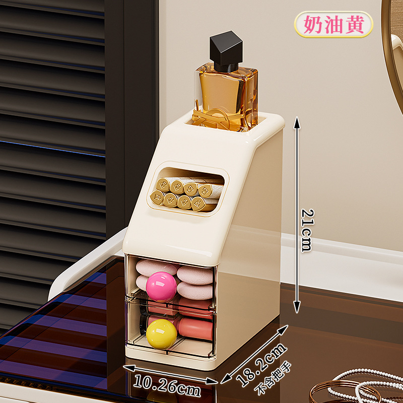 Caja de almacenamiento de cosméticos, escritorio, caja de almacenamiento de alta calidad, tocador de gran capacidad, productos para el cuidado de la piel, máscara de lápiz labial, estante de almacenamiento