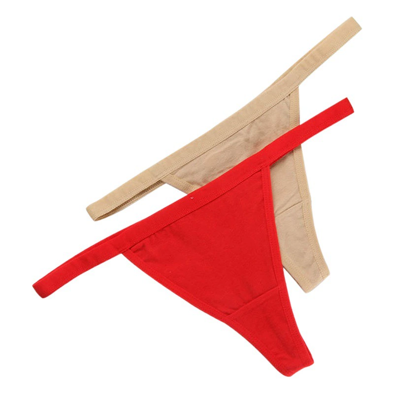 Новое Сексуальное Женское хлопковое Т-образное нижнее белье, женское нижнее белье, сексуальные однотонные G-образные брюки для девочек