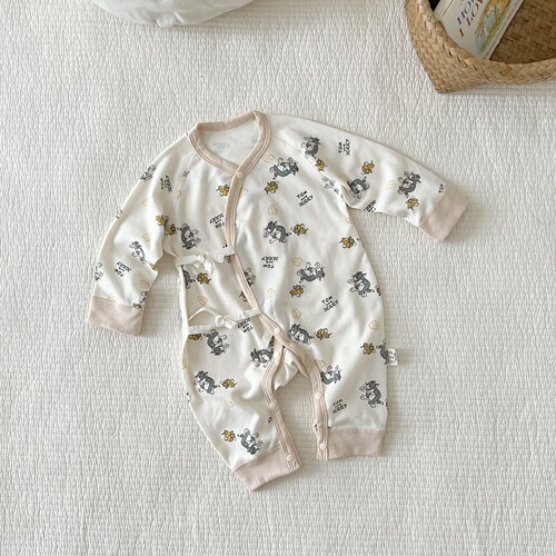 Baby Air Conditioning Suit Summer Ultra-Thin Onesie for Newborns Summer Outfit Hairy Long Sleeve Invisible Summer Pajamas