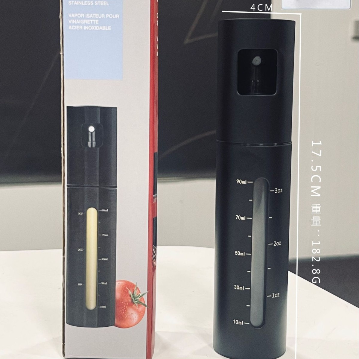 304 botellas de acero inoxidable spray de vidrio spray de aceite de salsa de soja vinagre spray de vidrio botellas de aceite de cocina presionar botellas de spray