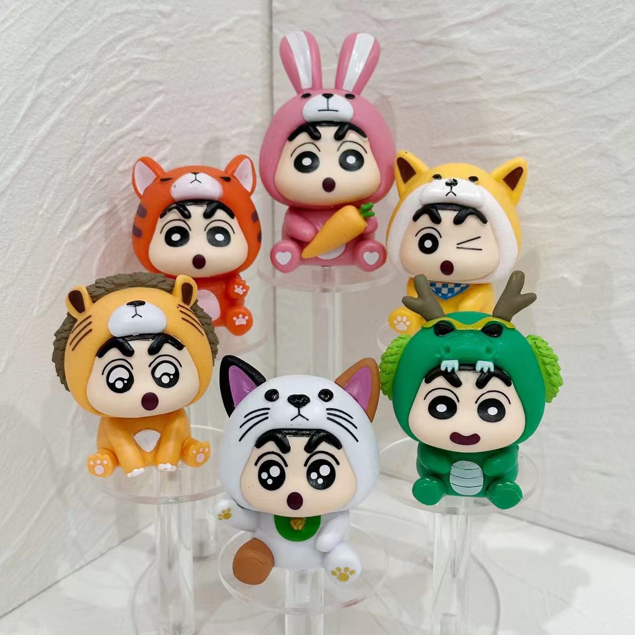 6款9代动物小新潮玩手办 COS娃娃机扭蛋车载蛋糕烘焙可爱装饰摆件