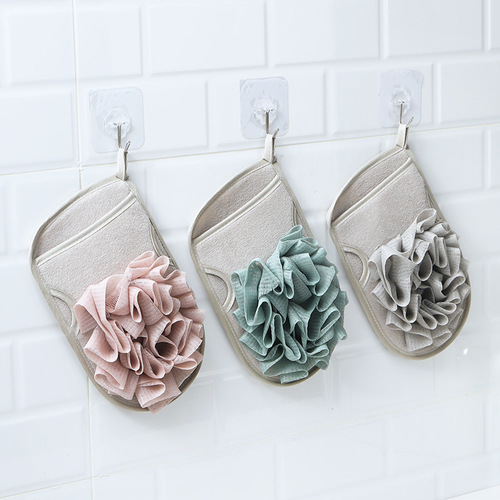 Household double-sided bath towel, bath towel, bathroom bath towel, bath gloves, toiletries, adult bath flower, dust and mud bath ball