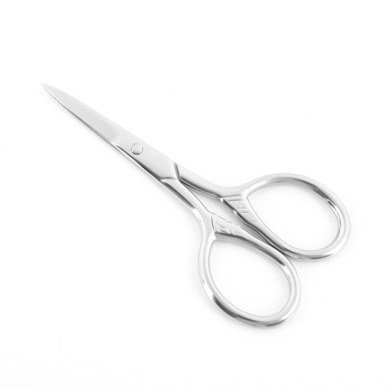 不鏽鋼鬍鬚剪 鬍子剪刀鼻毛圓頭剪眉毛直頭剪斯巴達剪刀化妝工具