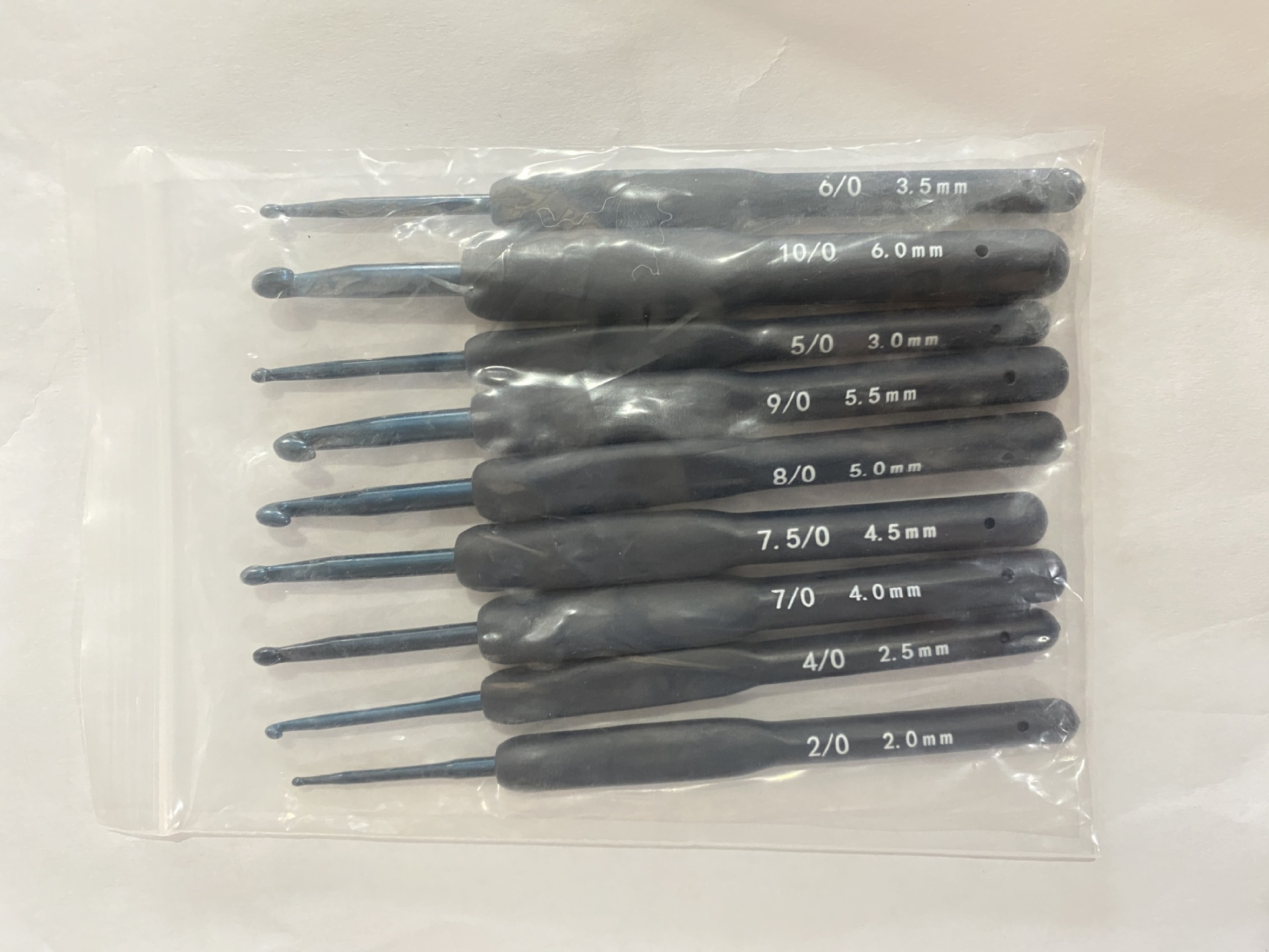 Amazon nuevo producto mango de silicona azul juego de ganchillo suéter de lana herramienta de tejido ganchillo de mango suave azul