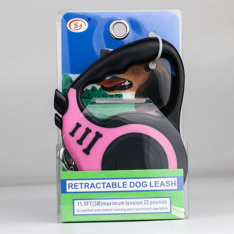 Pet correa retráctil perro Correa automática correa de perro portátil Cadena de perro correa de hueso fábrica al por mayor