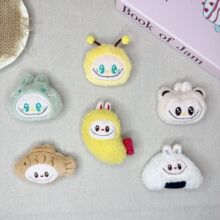 新款卡通labubu拉布布玩偶捏吱吱叫挂件炸虾蜜蜂拉布布diy辅料配