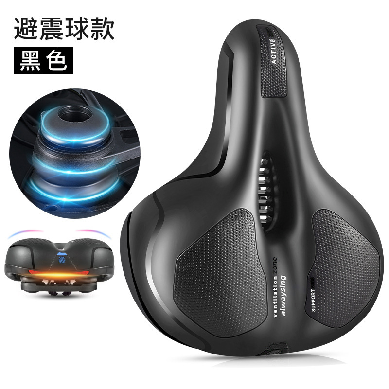 Asiento de bicicleta de montaña extra grande engrosada suave asiento de sillín de bicicleta grande Butt bolsa de sillín amortiguador bola amortiguador de choque bicicleta Universal