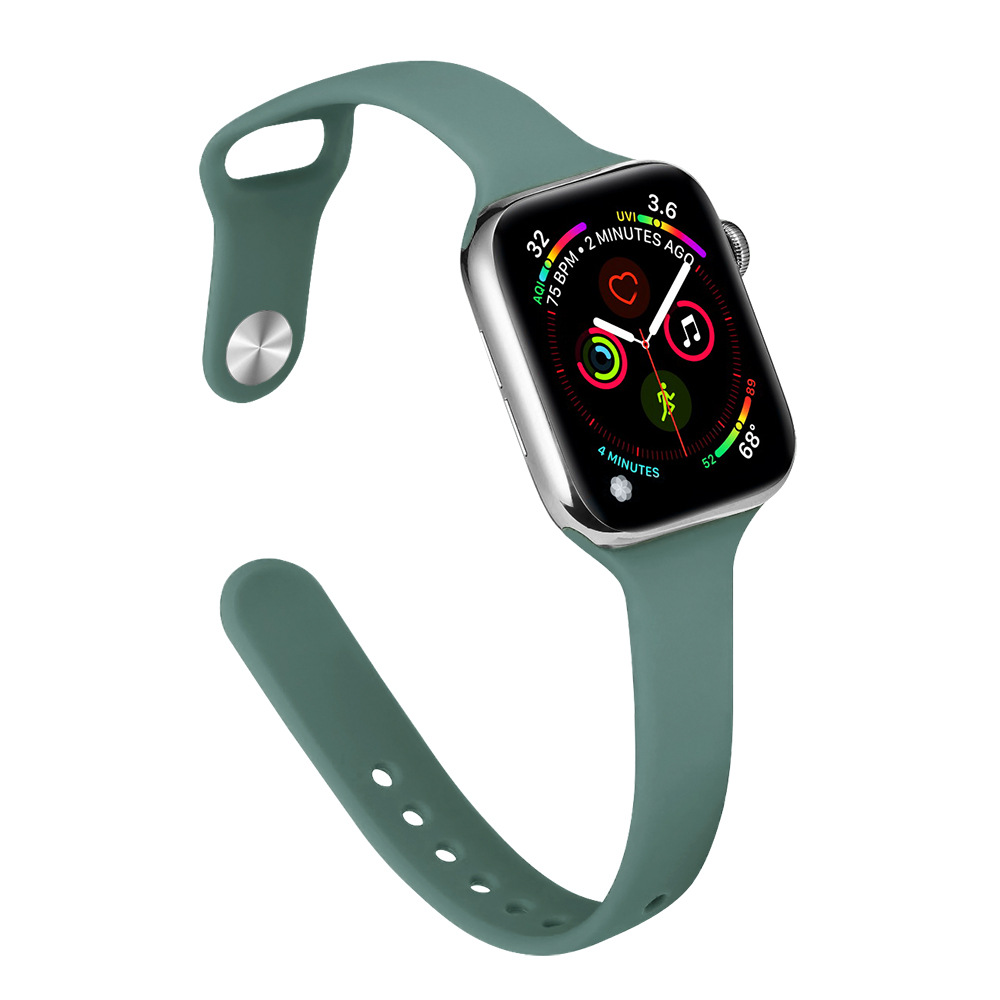Aplicable Apple Watch correa Applewatch8SE7654 cintura pequeña correa de silicona delgada moda deportiva