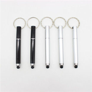 in stock key ring touch screen ballpoint pen portable 2 in one twist pen plastic advertising logo printing ballpoint pen