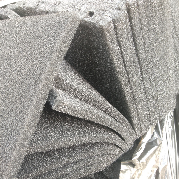 批发黑色防尘过滤绵 屋檐屋顶水槽防堵防树叶过滤海绵 阻燃防尘网