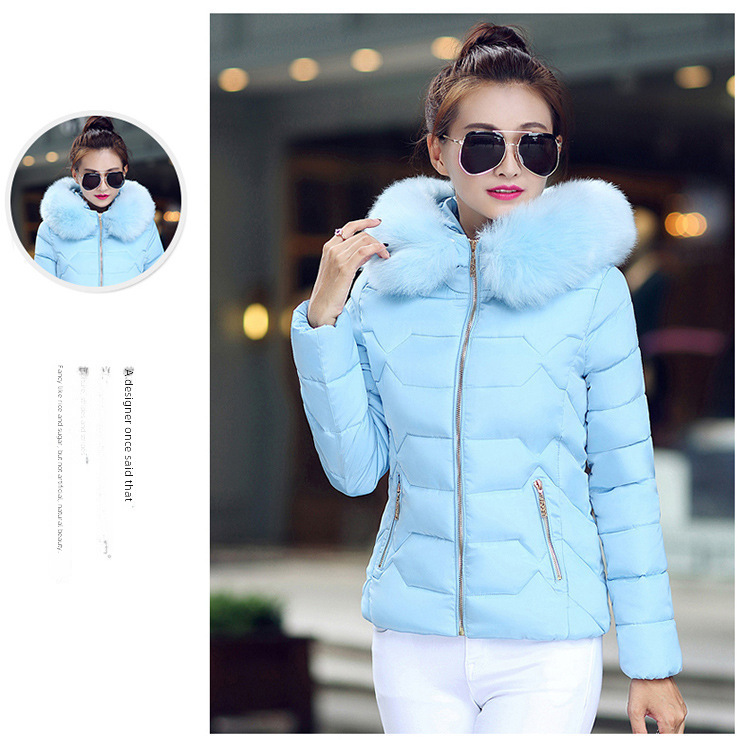 2022 Herbst und Winter Neue Mode kurze baumwollgefütterte Jacke Damen kleine baumwollgefütterte Jacke großer Kapuzenmantel warme baumwollgefütterte Jacke Tatsache_voghion.com