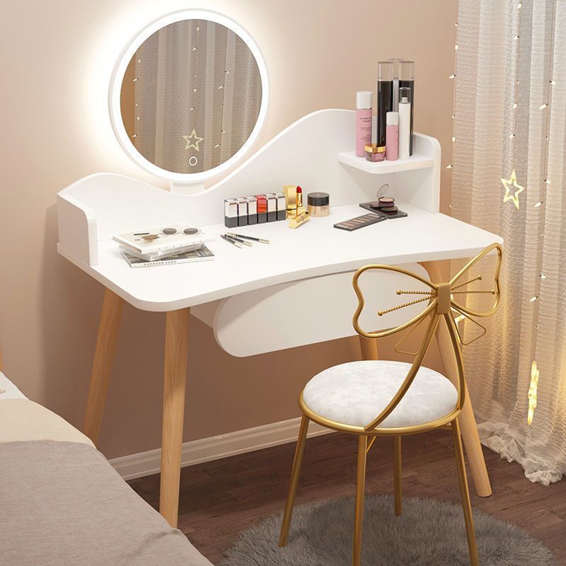 Italian Minimalist Small Dressing Table Bedroom Modern Simple Accessible Luxury Mirror Integrated Modern Dressing Table 2025 New Style