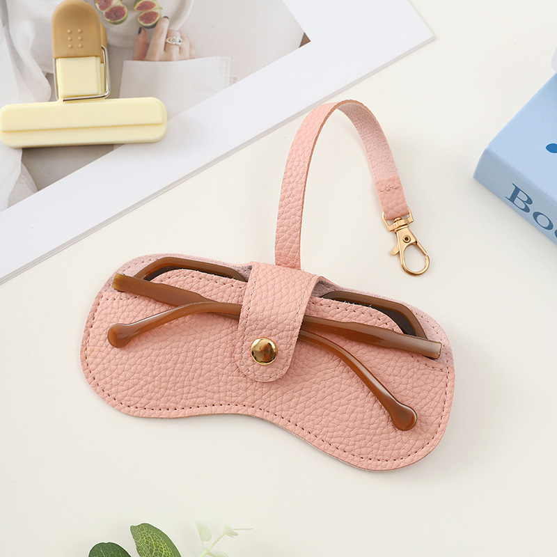 38g Weight glasses case Classification Pu Leather Material Solid Color Pattern Unisex Gender Classic Style Style Classic Style Solid Color Pu Leather Unisex Glasses Case 2
