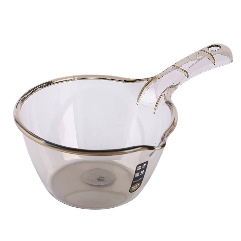 Transparent plastic big water ladle for home use, increased thickness