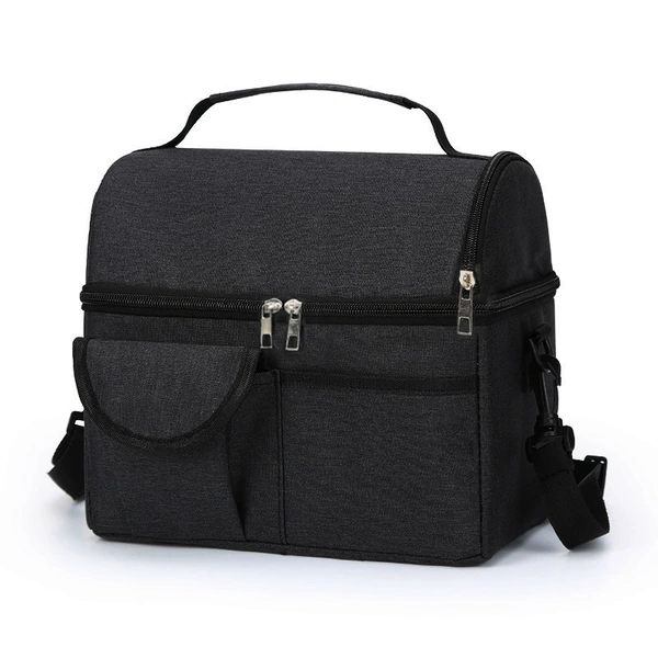 Black double -layer back milk bag