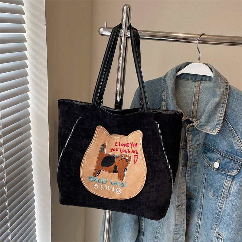 Mochila popular de este año para mujeres 2024 nuevo otoño de alta calidad galletas gatos tote bolsas de hombro de gran capacidad