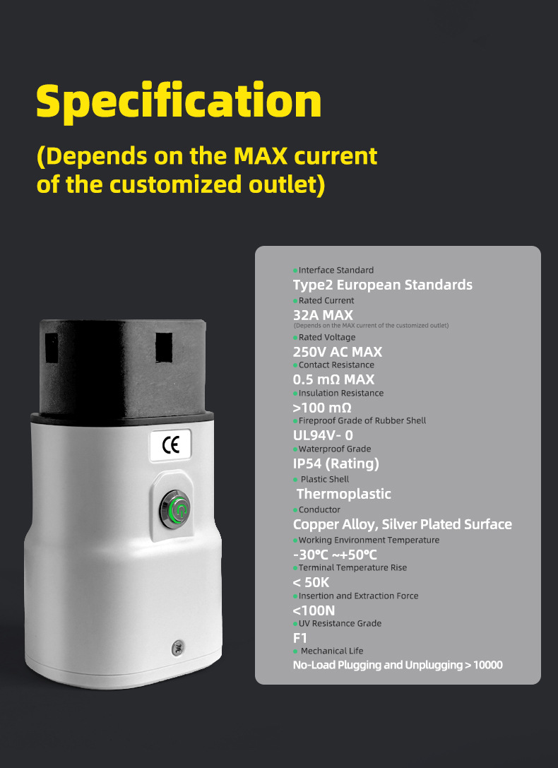 Carefully Selected V2L Brazil External Charging Byd Power Take-Off Ccs2 Vehicle-Use Type2 European Standard Discharge Gun Discharger