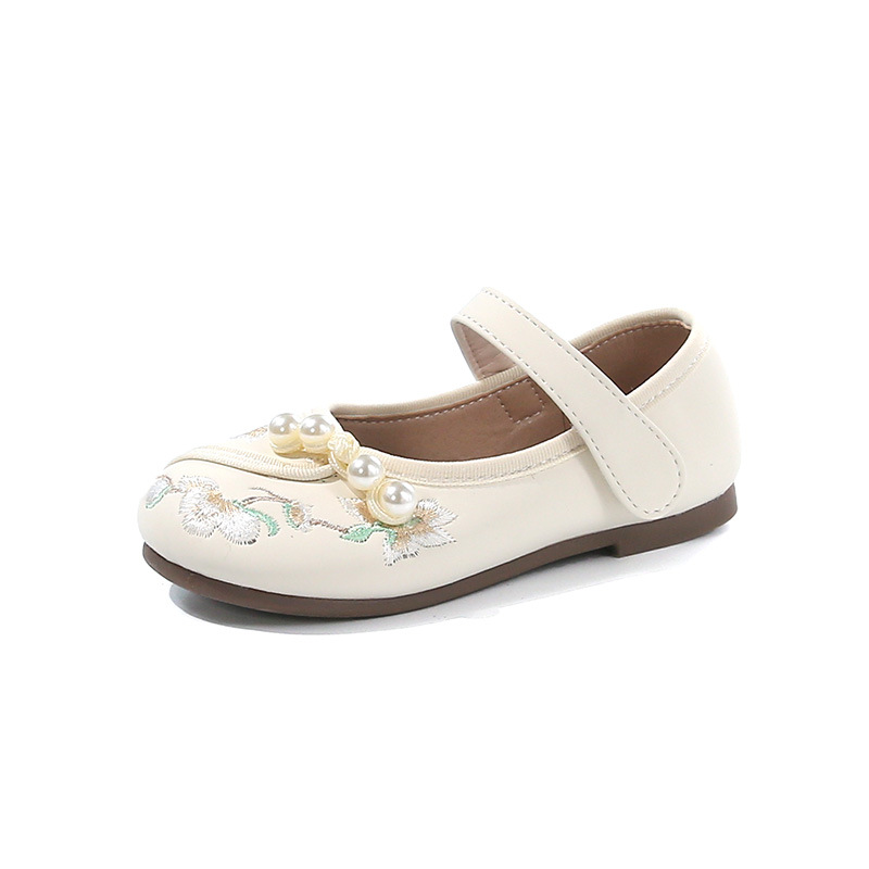 Zapatos Hanfu para niñas 2025 verano nuevos zapatos de princesa para niños estilo nacional falda de cara de caballo zapatos bordados zapatos de cuero para niñas marea image 6