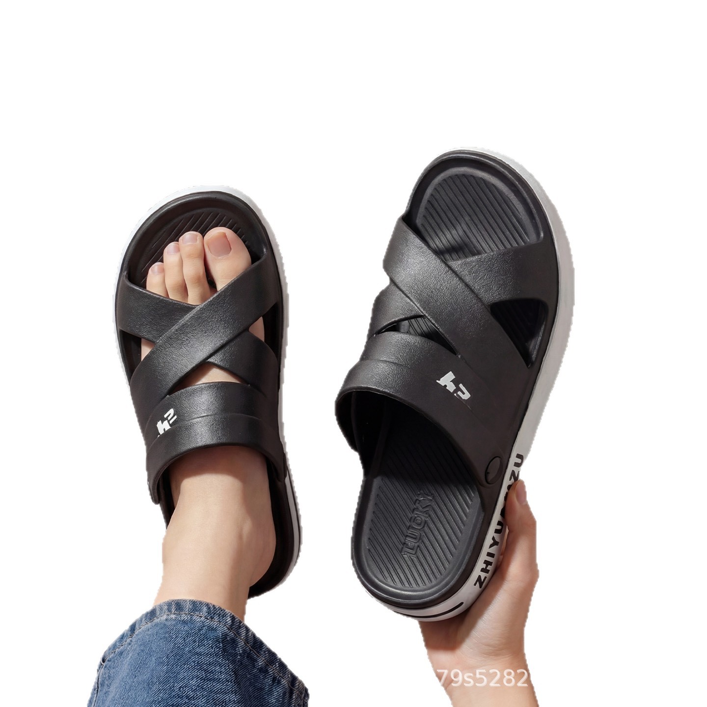 Diseño de cinturón cruzado para hombres de verano outerwear deportivo al aire libre conducir sandalias de playa al por mayor, nadar