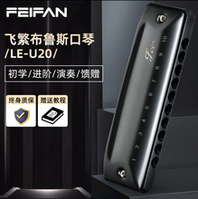 FEIFAN飞繁十孔c调圆孔布鲁斯口琴U20paddy蓝调学生演奏蓝调口琴