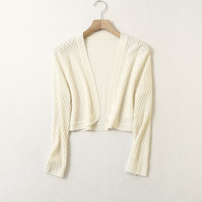 Women's silk sweater shawl small coat exquisite breathable women's cheongsam shawl women's cardigan short solid color