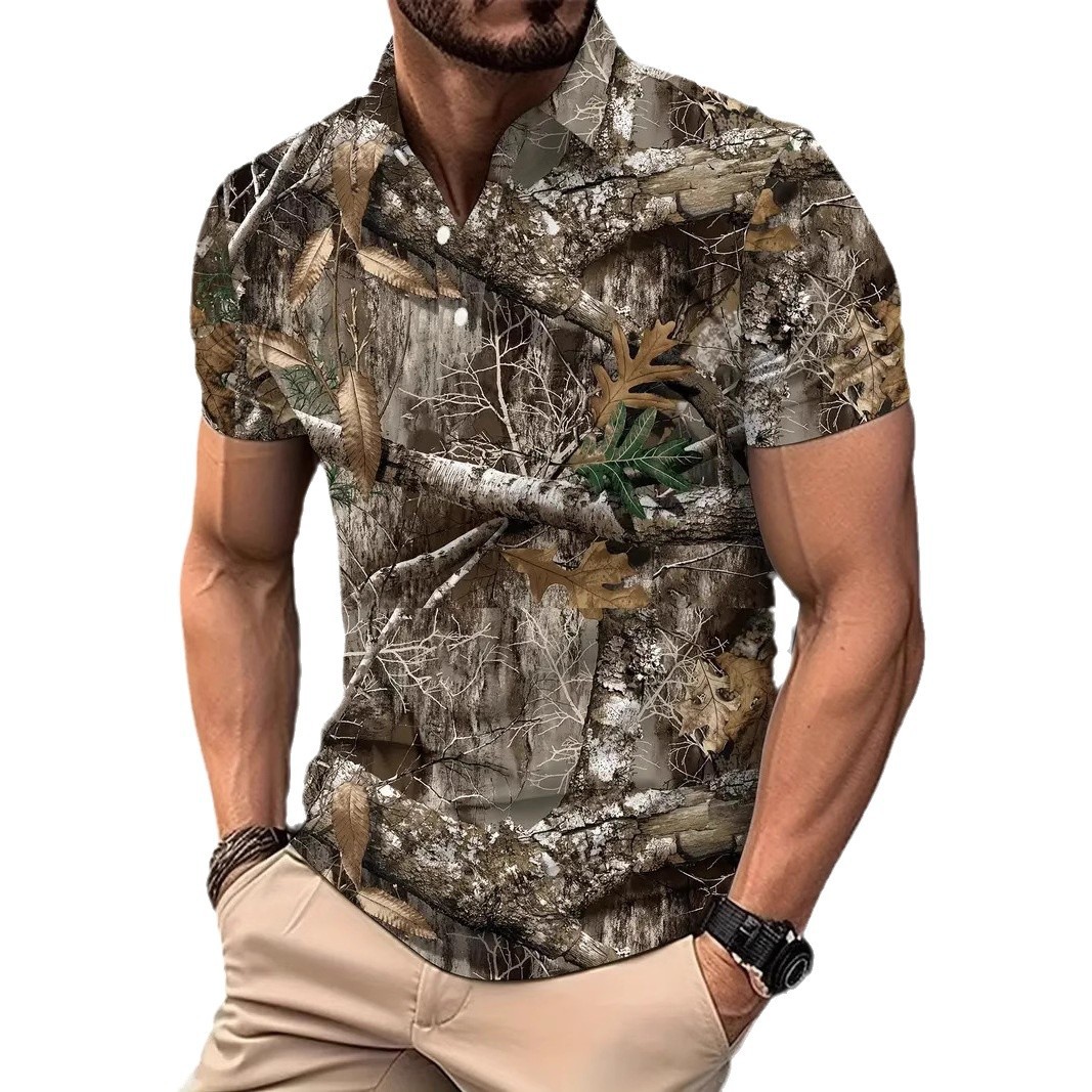 TUME primavera y verano nuevos hombres de manga corta solapa botón polo costura contraste color camisa de fondo MB13