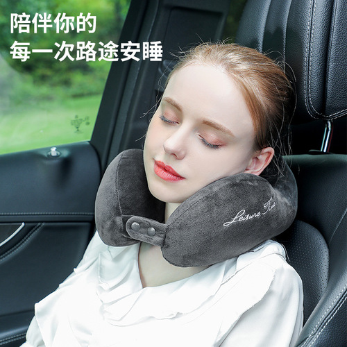 Hump ​​u-shaped pillow wholesale embroidered cervical pillow home office travel nap pillow pp cotton with printed logo